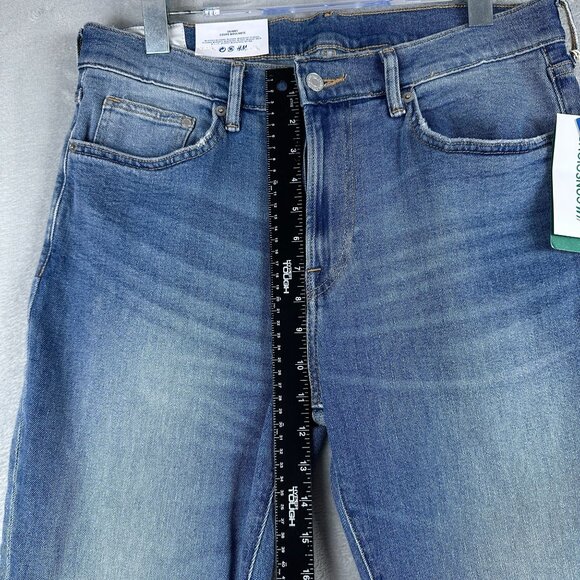 H&M Skinny Jeans Mens Size W33X32L Mid Rise Stone Wash Denim Stretch Blue - Picture 8 of 13